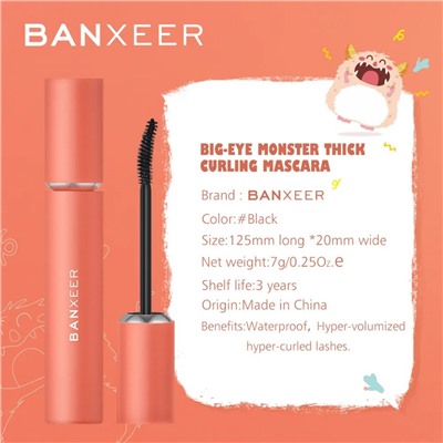 Тушь для ресниц водостойкая Banxeer Big-Eye Monster Thick Curling Black 7 g. (Арт: BM02)