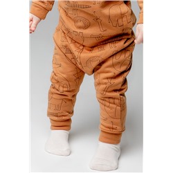 Теплые детские брюки из футера с начесом Crockid