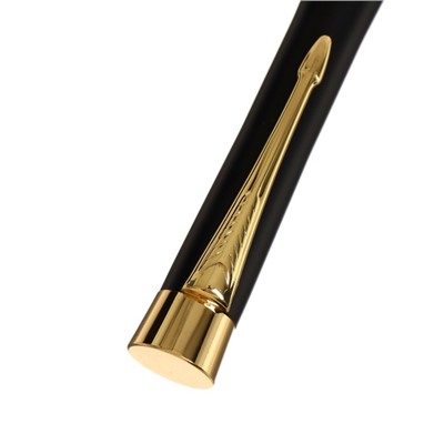 Ручка подарочная шариковая Calligrata, в кожзам футляре ПБ U,поворотная, корпус черный с золотом