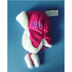 Теплая зимняя шапка-ушанка Reike цвет Pink Stars