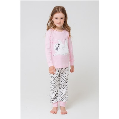 Пижама для девочки Crockid К 1542 розовое облако + крапинка на сахаре