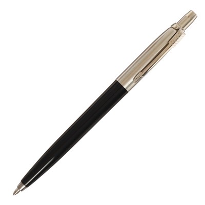Ручка подарочная шариковая Calligrata, в кожзам футляре ПБ J, автоматическая, корпус черный/серебро