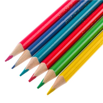 Цветные карандаши, 12 цветов, двусторонние, Щенячий патруль