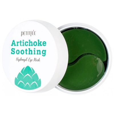 Патчи для глаз гидрогелевые с артишоком успокаивающие Petitfee Artichoke Soothing Hydrogel Eye Patch, 60 шт