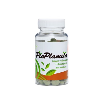 Глицин + Силимарин PlaPlamela при похмелье, 120 таблеток по 600 мг