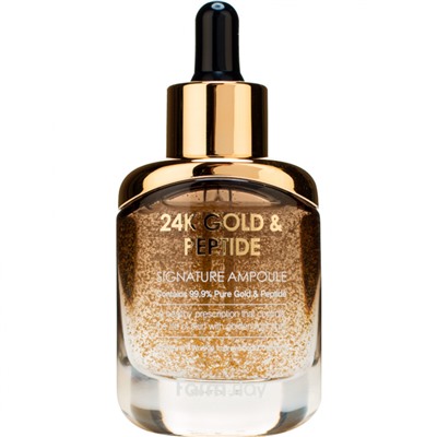 Ампульная сыворотка с золотом и пептидами FarmStay 24K Gold & Peptide Signature Ampoule 35 ml