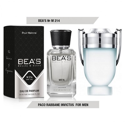 Мужская парфюмерия   Парфюм Beas Paco Rabanne Invictus 25 ml арт. M 214