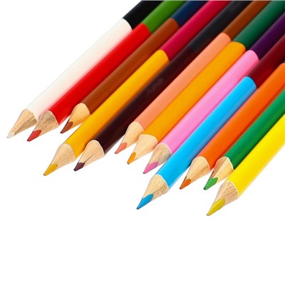 Цветные карандаши, 24 цвета, двусторонние, Минни Маус