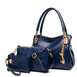 Набор сумок из 3 предметов, арт А41, цвет:синий