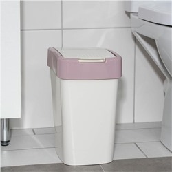 Ведро для мусора «Евро», 10 л, цвет молочно-розовый