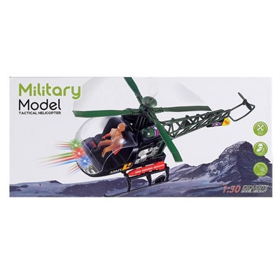 Вертолет «Спасатель», работает от батареек, световые и звуковые эффекты, МИКС