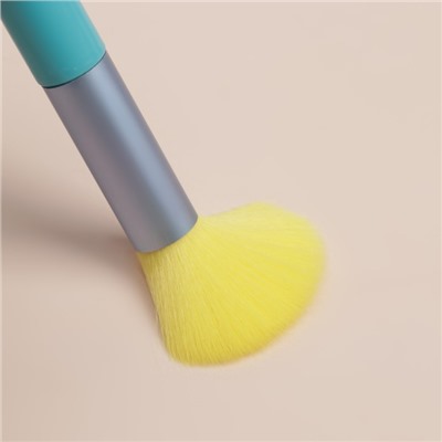 Кисть для макияжа «PENCIL», 14,3 см,цвет жёлтый/голубой