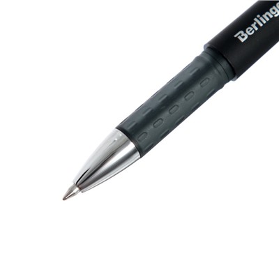 Ручка гелевая Berlingo "Silk touch", 0.5 мм, чёрная, грип