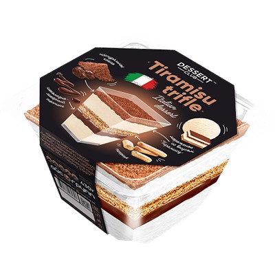 Торт &quot;Tiramisu Trifle&quot; тирамису-печенье-топпинг-какао  430 гр