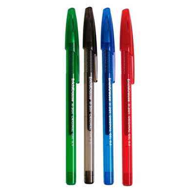 Набор ручек гелевых 4 цвета R-301 ORIGINAL Gel, узел 0.5 мм, чернила: синие, чёрные, красные, зелёные, длина линии письма 600 метров, европодвес