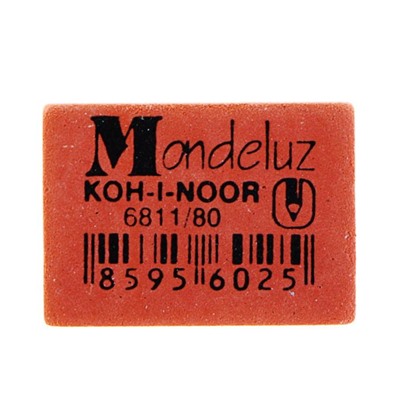 Ластик Koh-I-Noor MONDELUZ 6811/80, каучук, красный
