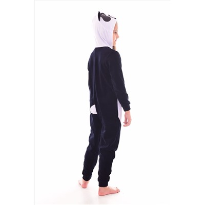 Пижама подростковая Кигуруми Панда 12-084 (темно-синий)
