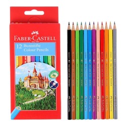 Карандаши 12 цветов Faber-Castell ECO "Замок" 1201 7/2.8 мм, шестигранный корпус, без точилки