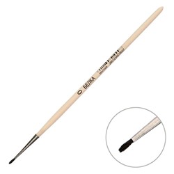Кисть Белка круглая № 0 (диаметр обоймы 1 мм; длина волоса 5 мм), деревянная ручка, Calligrata