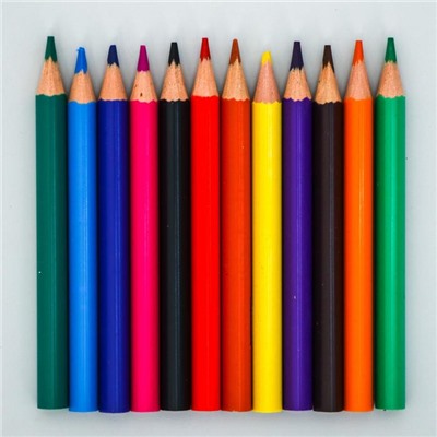 Цветные карандаши в тубусе, 12 цветов, круглые, Холодное сердце