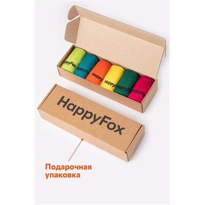 Набор женских носков 6 пар в подарочной коробке Happyfox