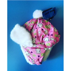 Теплая зимняя шапка-ушанка Lummie цвет Pink Anniki