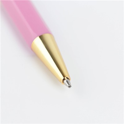 Ручка шариковая синяя паста 0.7 мм «8 марта» пластик с тиснением на корпусе