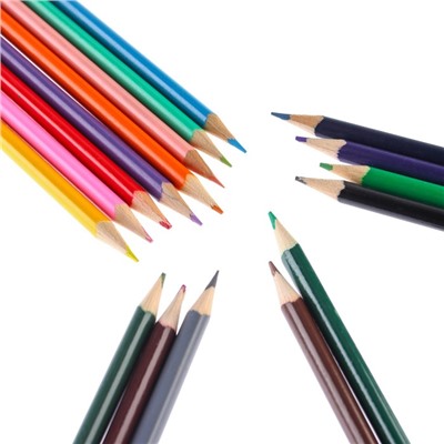 Цветные карандаши, 24 цвета, шестигранные, Человек-паук