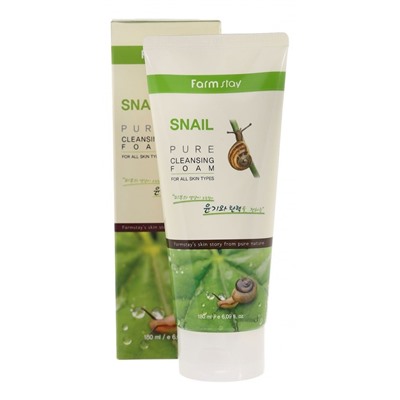 Пенка для лица очищающая с муцином улитки FarmStay Snail Pure Cleansing Foam 180 ml