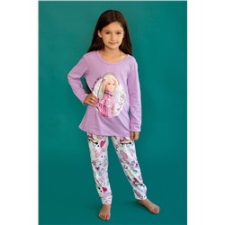 Пижама 22762 Barbie дл. рукав лиловый (ед.)