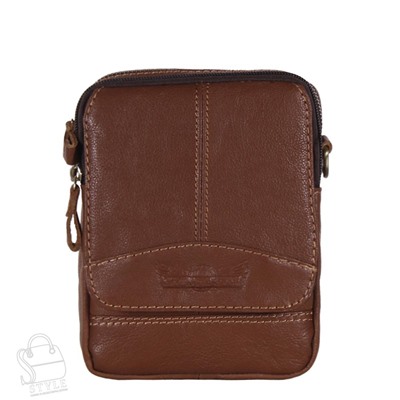 Сумка мужская кожаная 6490-4TR brown Tough Ryder