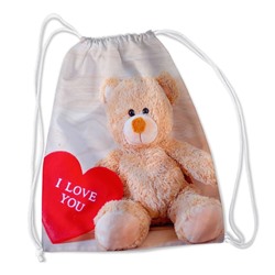 Сумка-рюкзак Влюбленный медвеженок