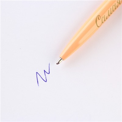 Ручка металл шариковая «С 8 марта», синяя паста, 1.0 мм