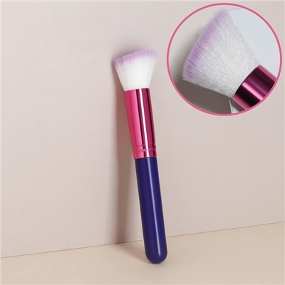 Кисть для макияжа «PENCIL», скошенная, 15 см, цвет фиолетовый