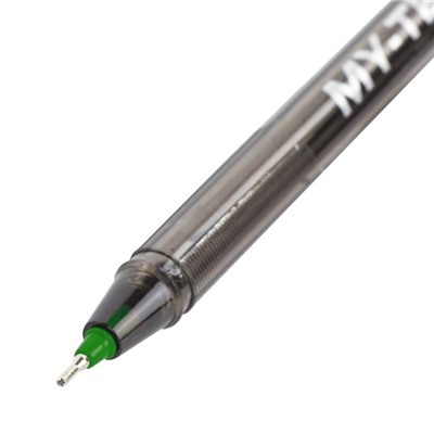 Ручка шариковая масляная Pensan My-Tech, узел-игла 0.7 мм, чернила зелёные