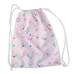 Сумка-рюкзак Бабочки на розовом фоне