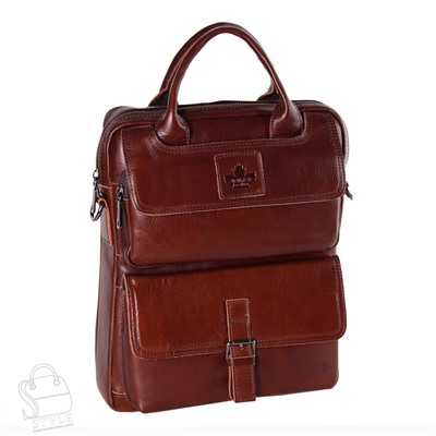 Портфель мужской кожаный 3887Z brown Zinimsk