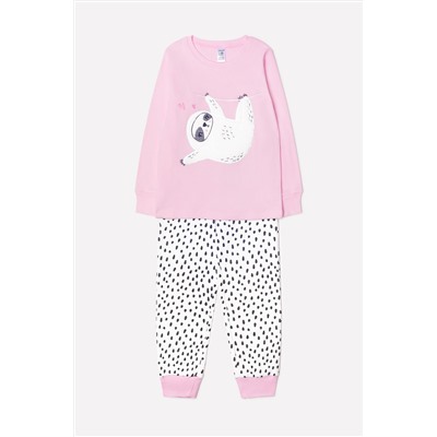 Пижама для девочки Crockid К 1542 розовое облако + крапинка на сахаре