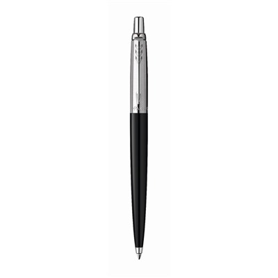 Ручка шариковая Parker Jotter Plastic K60, CT, M, 1.0 мм, корпус пластик/ нержавеющая сталь, чёрный, синие чернила