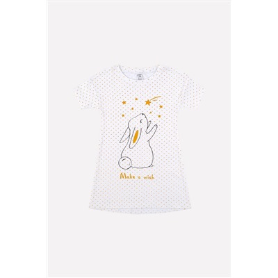 Сорочка для девочки Crockid К 1146 мелкая крапинка на белом