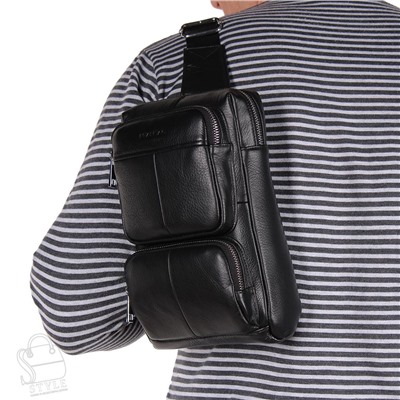 Рюкзак мужской кожаный 2083H black Heanbag