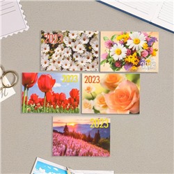 Карманный календарь "Цветы - 1" 2023 год, 7х10 см, МИКС