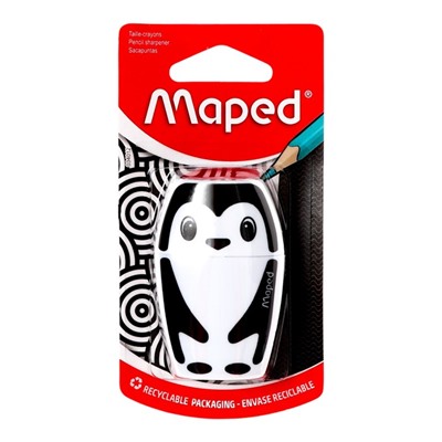 Точилка Maped Shakky с контейнером, 1 отверстие, ассорти