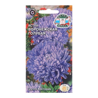Семена цветов Астра "Воронежская голубая", Евро, 0,2 г
