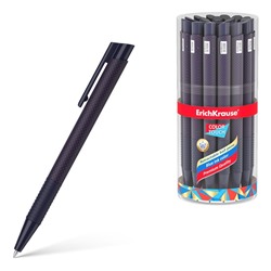 Ручка шариковая автоматическая ErichKrause "ColorTouch Dots in Blue", узел 0.7 мм, синяя, тонкое письмо, резиновый держатель, матовый корпус Soft-touch с ярким принтом