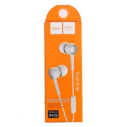 Наушники Hoco M19  Earphone с микрофоном Белые (1.2 м)