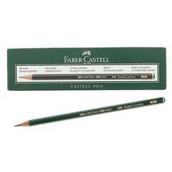 Карандаш художественный чёрнографитный Faber-Castel CASTELL® 9000 профессиональные 5B зелёный