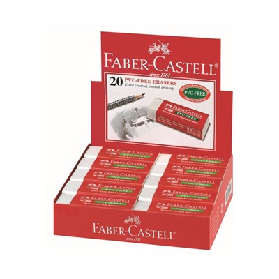 Ластик Faber-Castell термопластический 7095 62х21,5х11,5 мм, белый