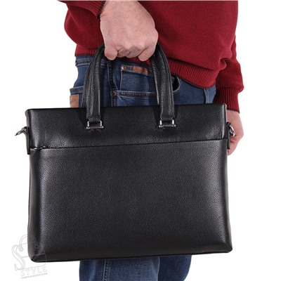 Портфель мужской кожаный 9156-1G black S-Style