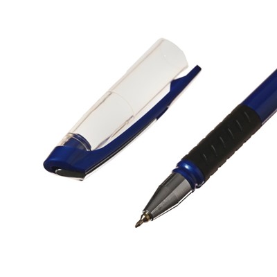 Ручка шариковая Berlingo xFine 0.3, синяя, корпус синий, резиновый упор, цена за 1 штук.